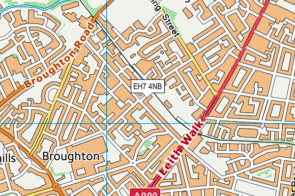 EH7 4NB map - OS VectorMap District (Ordnance Survey)