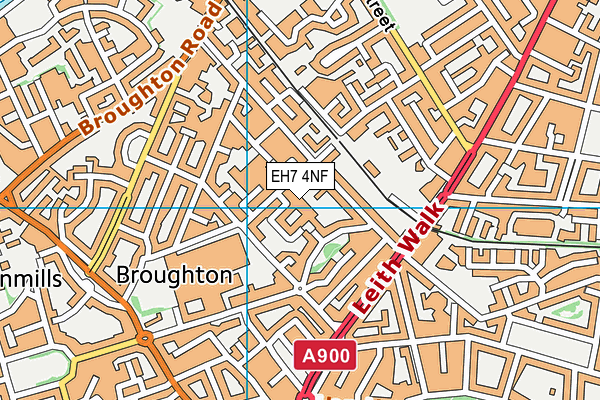 EH7 4NF map - OS VectorMap District (Ordnance Survey)