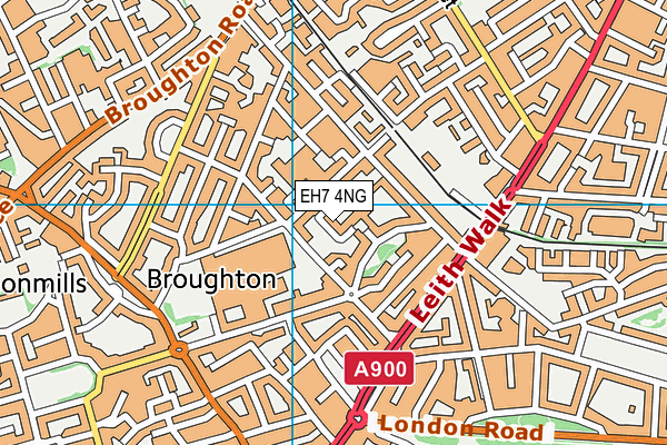 EH7 4NG map - OS VectorMap District (Ordnance Survey)