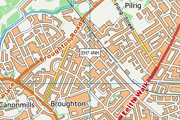 EH7 4NH map - OS VectorMap District (Ordnance Survey)