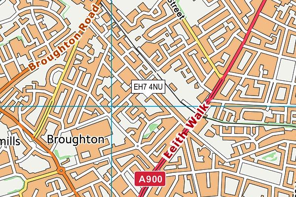 EH7 4NU map - OS VectorMap District (Ordnance Survey)