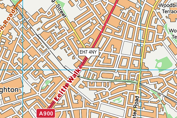 EH7 4NY map - OS VectorMap District (Ordnance Survey)