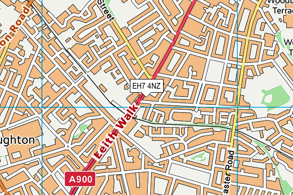 EH7 4NZ map - OS VectorMap District (Ordnance Survey)