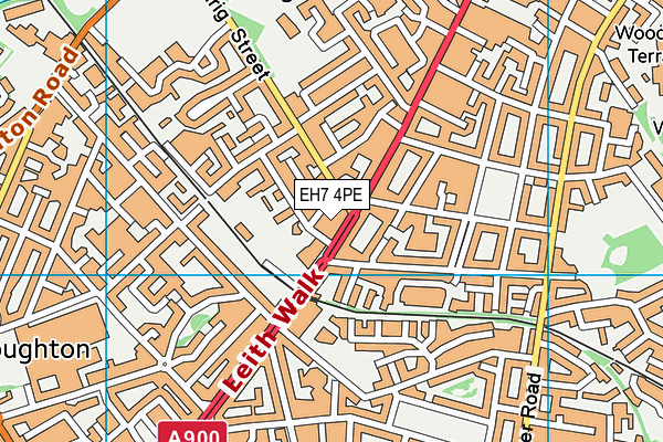 EH7 4PE map - OS VectorMap District (Ordnance Survey)