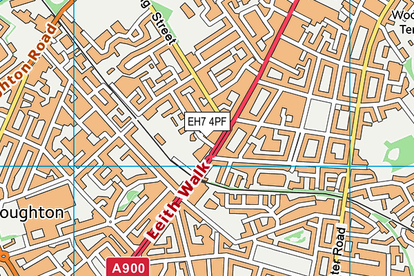 EH7 4PF map - OS VectorMap District (Ordnance Survey)