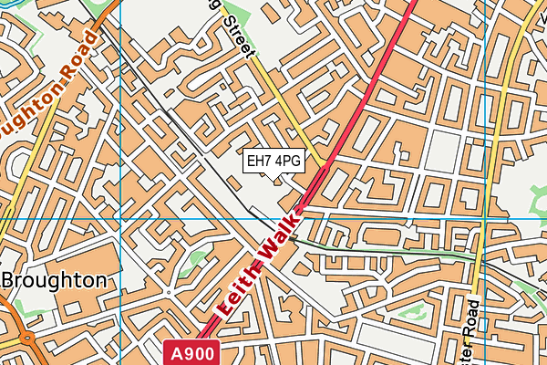 EH7 4PG map - OS VectorMap District (Ordnance Survey)