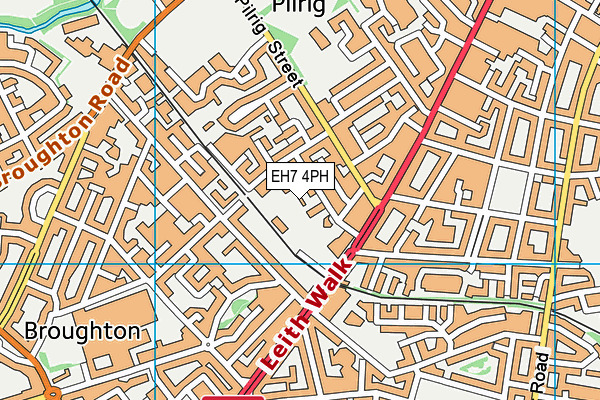 EH7 4PH map - OS VectorMap District (Ordnance Survey)