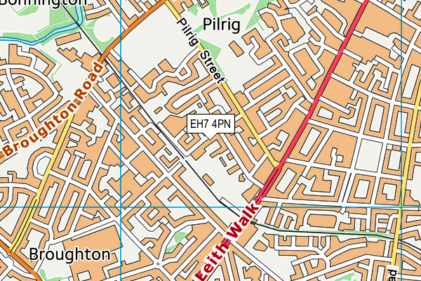 EH7 4PN map - OS VectorMap District (Ordnance Survey)