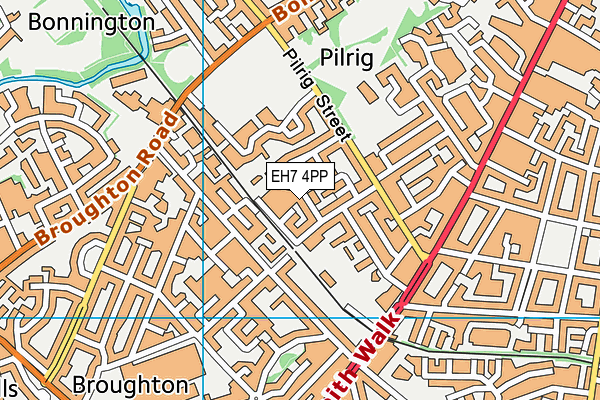 EH7 4PP map - OS VectorMap District (Ordnance Survey)