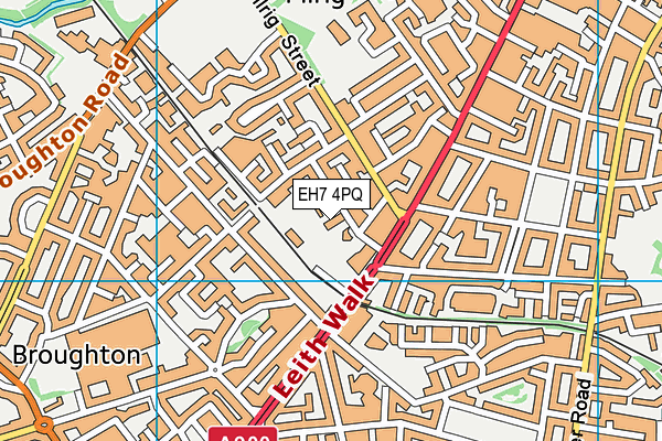 EH7 4PQ map - OS VectorMap District (Ordnance Survey)