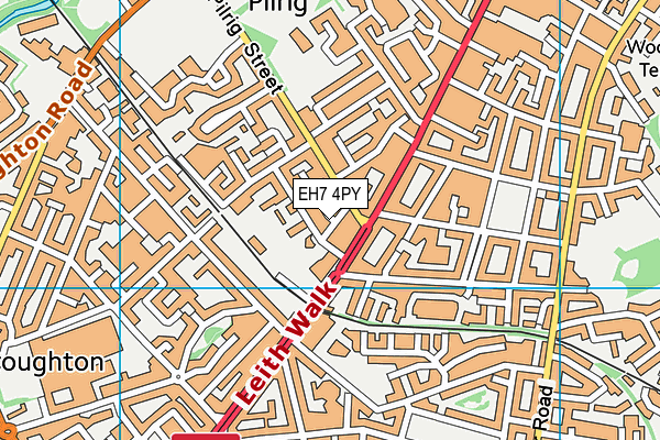 EH7 4PY map - OS VectorMap District (Ordnance Survey)