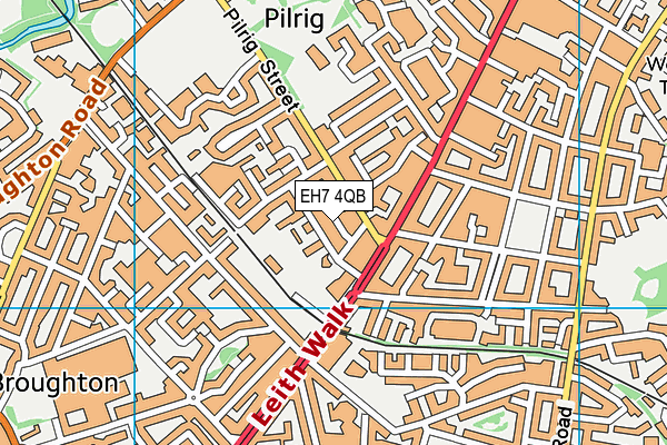 EH7 4QB map - OS VectorMap District (Ordnance Survey)