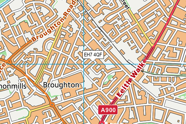 EH7 4QF map - OS VectorMap District (Ordnance Survey)