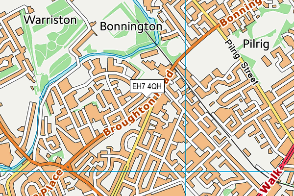 EH7 4QH map - OS VectorMap District (Ordnance Survey)