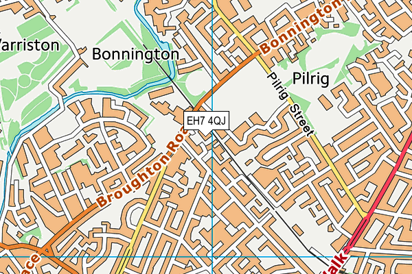 EH7 4QJ map - OS VectorMap District (Ordnance Survey)