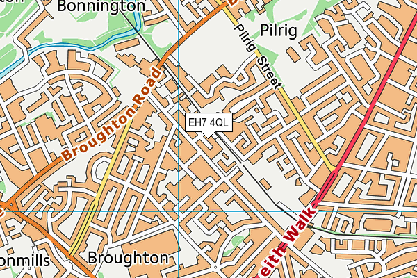 EH7 4QL map - OS VectorMap District (Ordnance Survey)