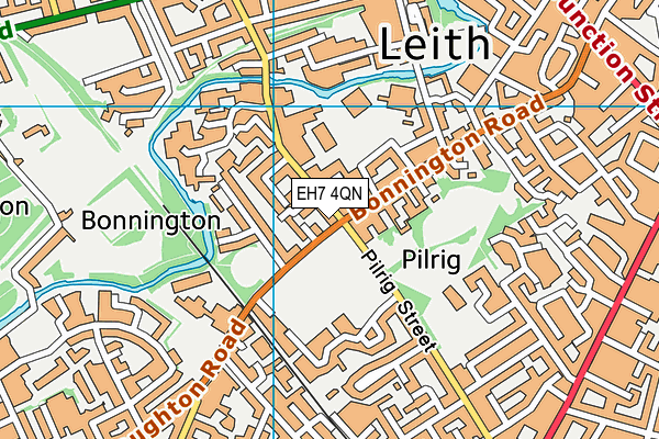 EH7 4QN map - OS VectorMap District (Ordnance Survey)