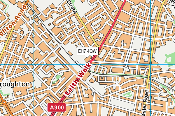 EH7 4QW map - OS VectorMap District (Ordnance Survey)