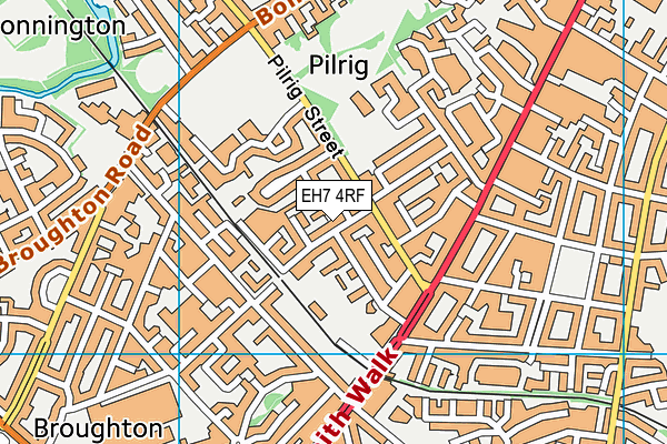 EH7 4RF map - OS VectorMap District (Ordnance Survey)