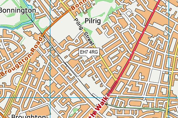 EH7 4RG map - OS VectorMap District (Ordnance Survey)