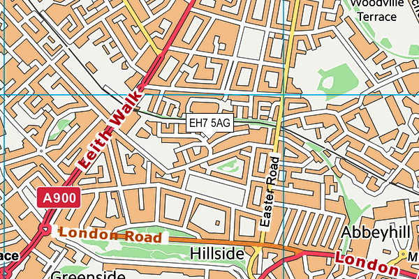 EH7 5AG map - OS VectorMap District (Ordnance Survey)