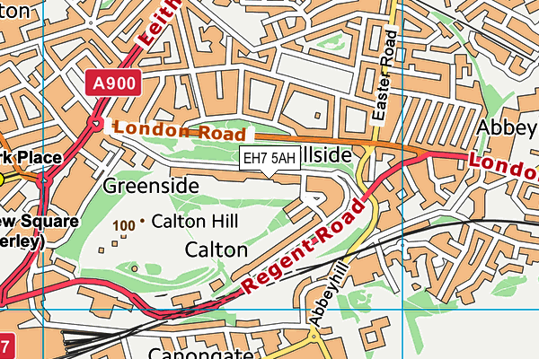 EH7 5AH map - OS VectorMap District (Ordnance Survey)