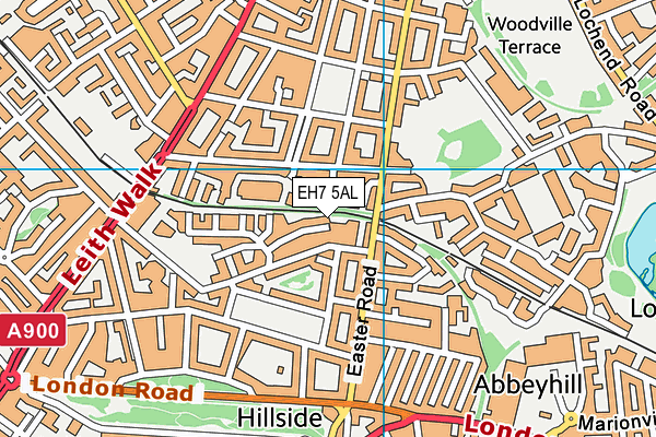 EH7 5AL map - OS VectorMap District (Ordnance Survey)