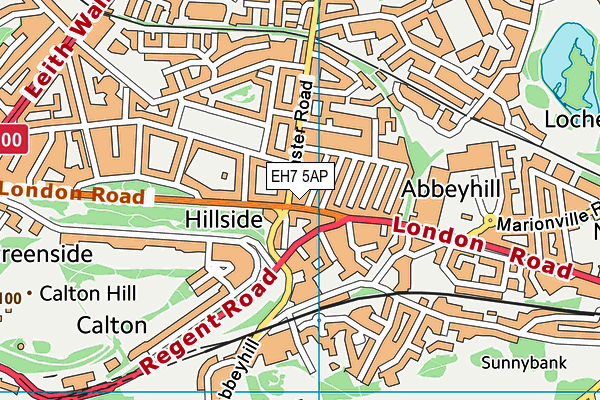 EH7 5AP map - OS VectorMap District (Ordnance Survey)