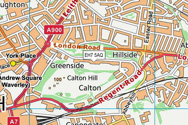 EH7 5AQ map - OS VectorMap District (Ordnance Survey)