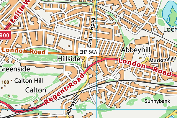 EH7 5AW map - OS VectorMap District (Ordnance Survey)