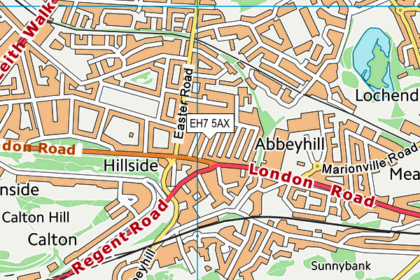 EH7 5AX map - OS VectorMap District (Ordnance Survey)