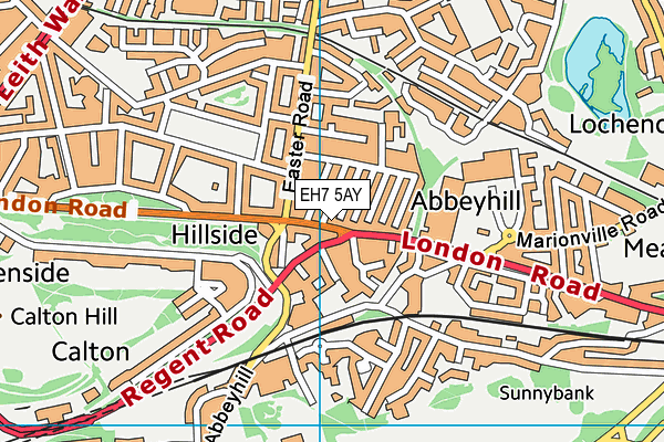 EH7 5AY map - OS VectorMap District (Ordnance Survey)