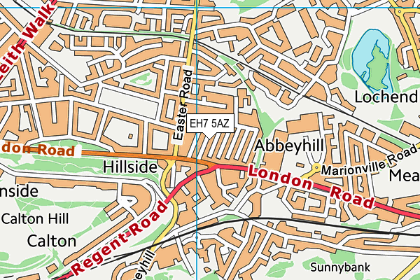 EH7 5AZ map - OS VectorMap District (Ordnance Survey)