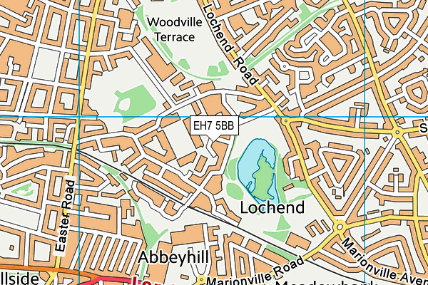 EH7 5BB map - OS VectorMap District (Ordnance Survey)