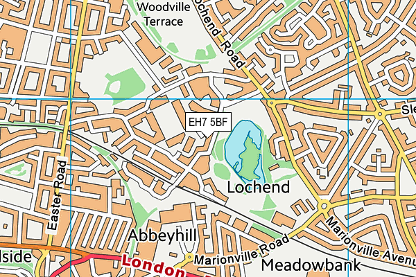 EH7 5BF map - OS VectorMap District (Ordnance Survey)