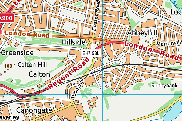 EH7 5BL map - OS VectorMap District (Ordnance Survey)