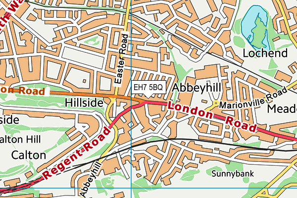 EH7 5BQ map - OS VectorMap District (Ordnance Survey)