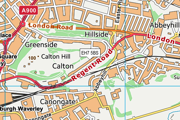 EH7 5BS map - OS VectorMap District (Ordnance Survey)