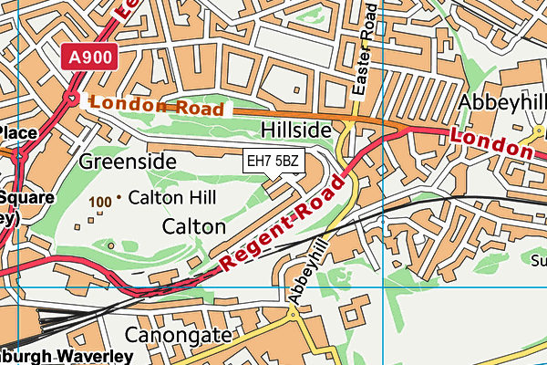 EH7 5BZ map - OS VectorMap District (Ordnance Survey)