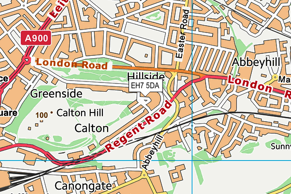 EH7 5DA map - OS VectorMap District (Ordnance Survey)