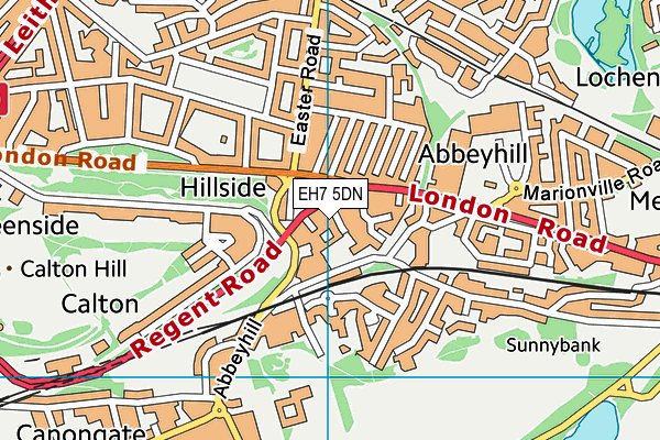 EH7 5DN map - OS VectorMap District (Ordnance Survey)