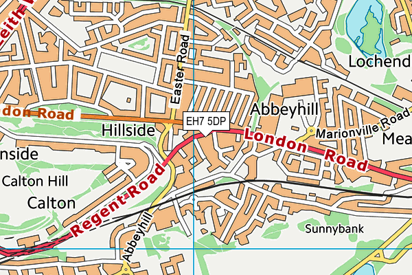 EH7 5DP map - OS VectorMap District (Ordnance Survey)