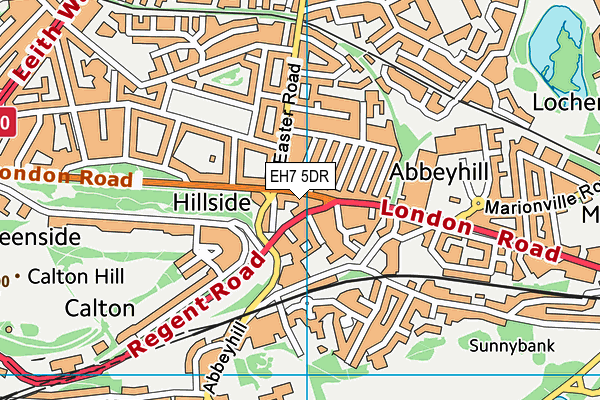 EH7 5DR map - OS VectorMap District (Ordnance Survey)