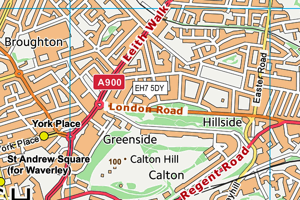 EH7 5DY map - OS VectorMap District (Ordnance Survey)