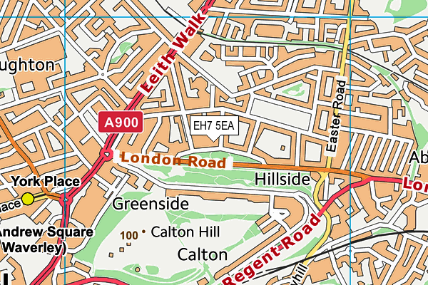 EH7 5EA map - OS VectorMap District (Ordnance Survey)