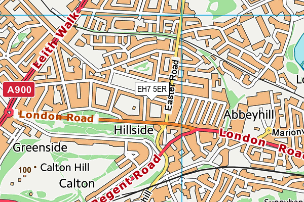 EH7 5ER map - OS VectorMap District (Ordnance Survey)