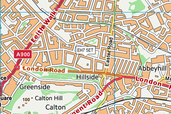 EH7 5ET map - OS VectorMap District (Ordnance Survey)