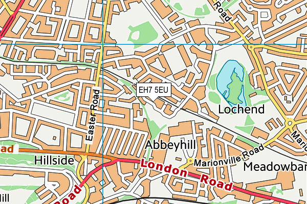 EH7 5EU map - OS VectorMap District (Ordnance Survey)