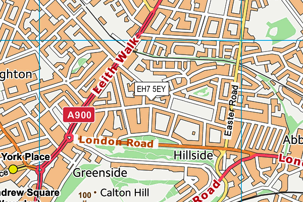 EH7 5EY map - OS VectorMap District (Ordnance Survey)