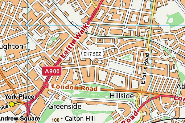 EH7 5EZ map - OS VectorMap District (Ordnance Survey)